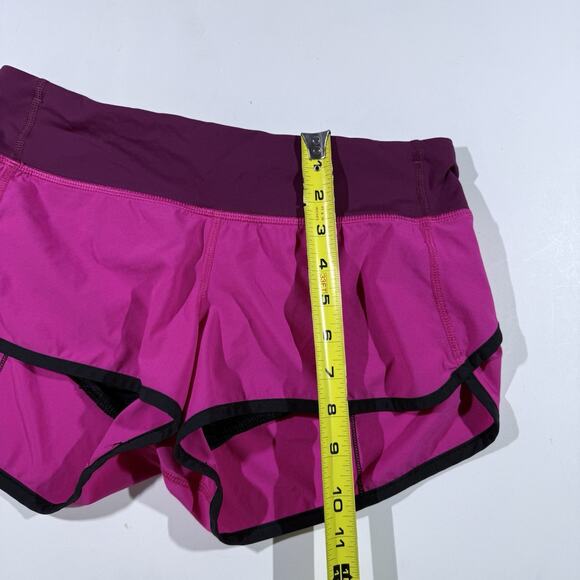 Lululemon Speed Up Shorts 2.5” Size 4 Hot Pink Magenta Black Trim Running - Picture 10 of 10